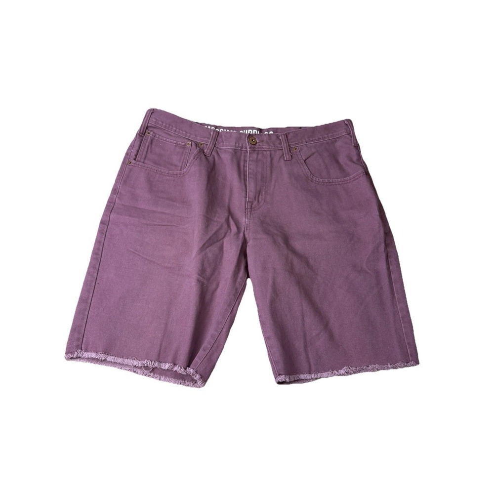 MOSSIMO Set Of 3 Bermuda Stretch Denim Shorts Slim SZ 40 MENS Casual frayed - Picture 2 of 15